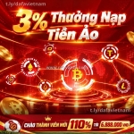 Ưu đãi nạp tiền ảo – thưởng thêm 3%
