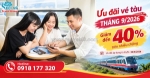 Vé tàu tháng 10/2026 – nhiều hành trình giảm từ 40%
