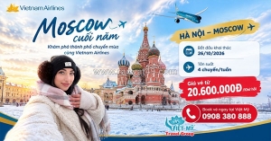 Vietnam airlines khai thác hà nội – moscow từ 26/10/2026