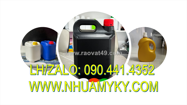 Vỏ can nhựa 0.5 lít đựng hóa chất xử lý nước thải, can nhựa 1 lít đựng chất làm sạch nước
