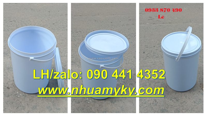 Xô nhựa 5 lít trắng, vỏ thùng đựng sơn 6 lít dày, vỏ thùng sơn nhựa 10 lít cao cấp giá tại xưởng