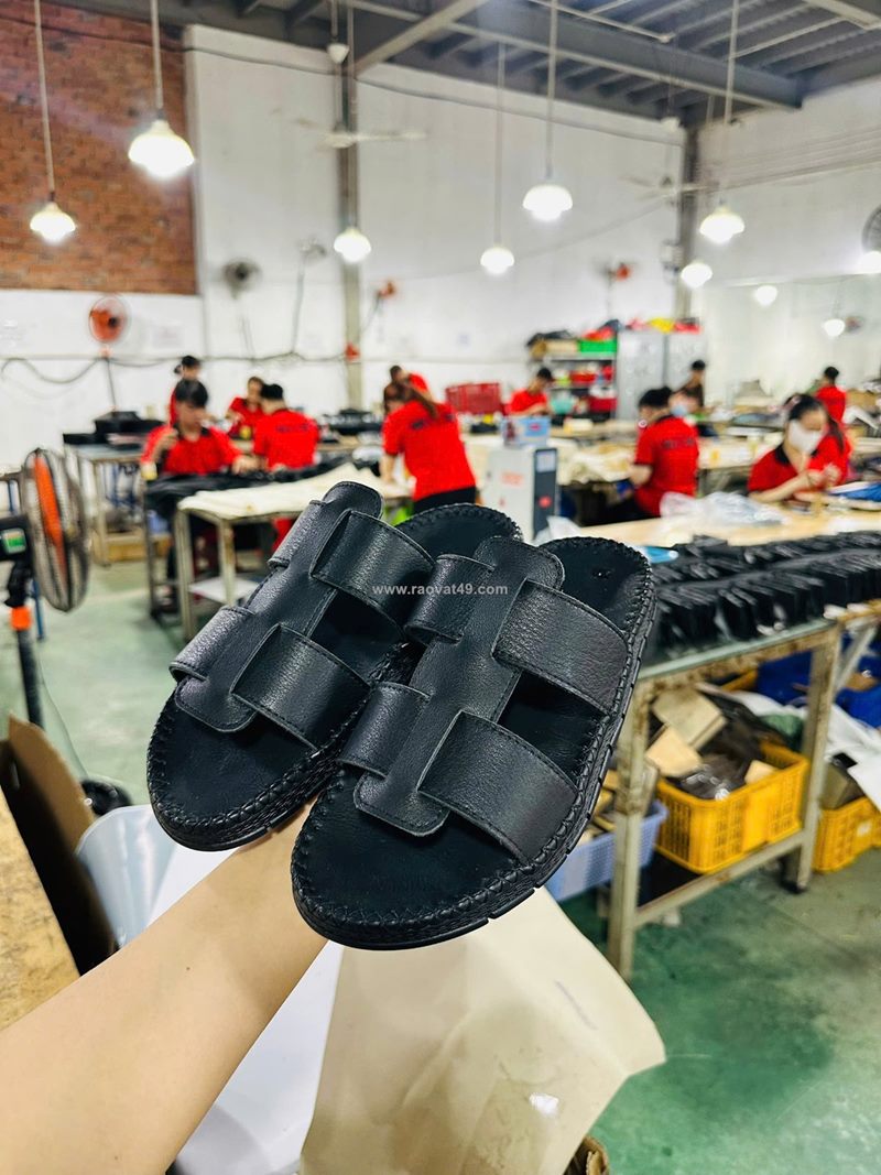 Xưởng sỉ dép da bò có vat, hỗ trợ giao nhanh