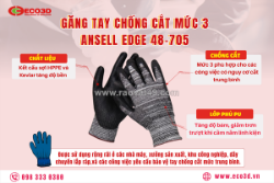 🧤 găng tay chống cắt mức 3 ansell edge 48-705
