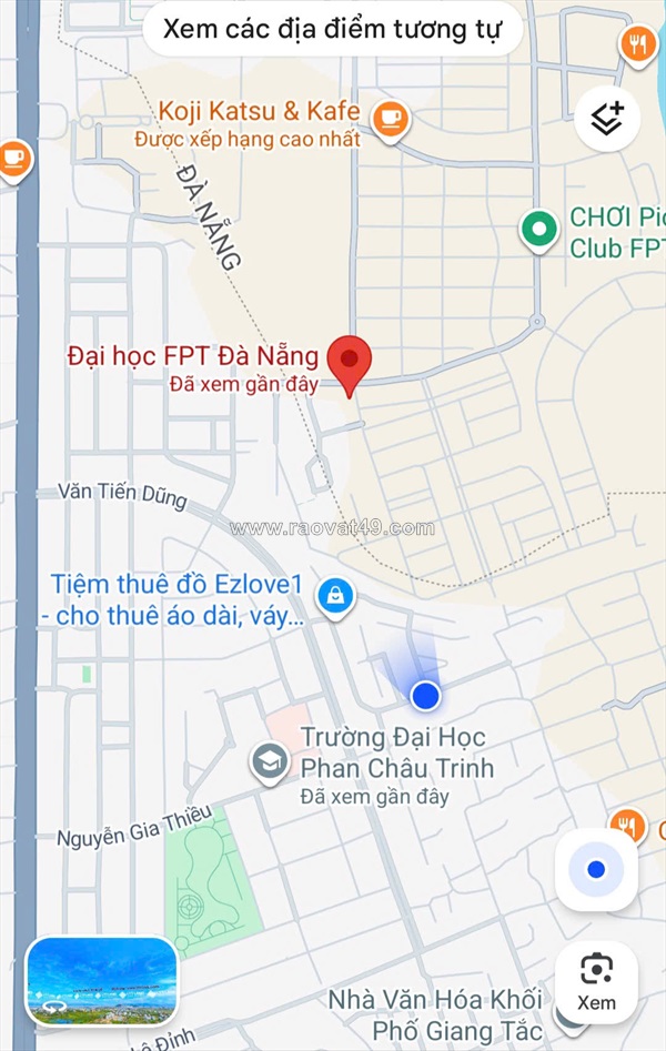 ► lô góc 2 mặt tiền đường 7.5m giữa đh fpt, đh phan châu trinh, 100m2 ngang