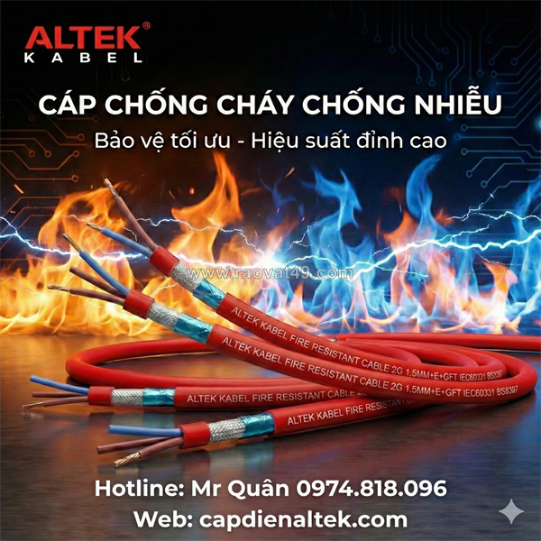 📢 [sẵn kho 3 miền] cáp chống cháy chống nhiễu altek kabel