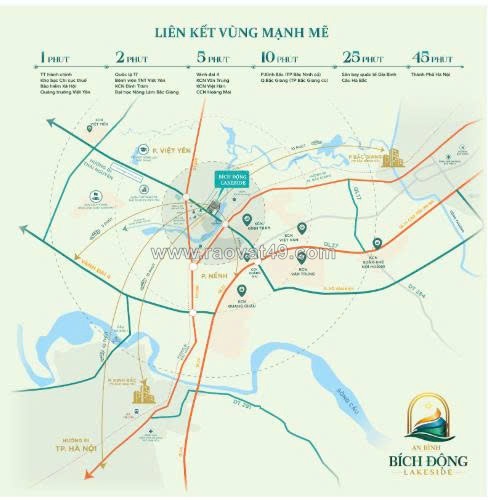 Bán bích động lakeside - 160m²– gần ngay trung tâm hành chính việt yên - 68