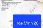 Bán đất đường hoà minh 28 - dt: 108,5m2 - ngay nguyễn sinh sắc
