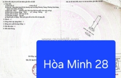 💥bán đất đường hoà minh 28 - dt: 108,5m2 - ngay nguyễn sinh sắc