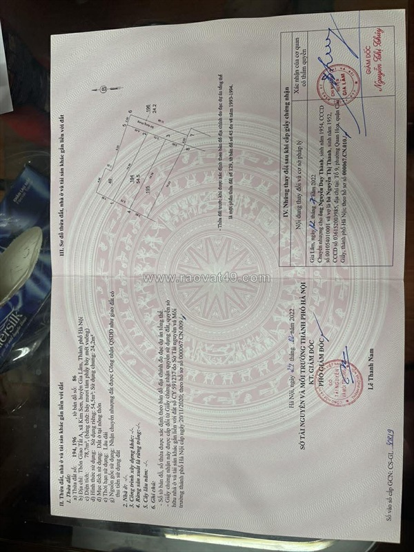 Bán đất kim sơn - gia lâm, 54,5 m2, giá 3 tỷ có thương lượng, lh 0985865658
