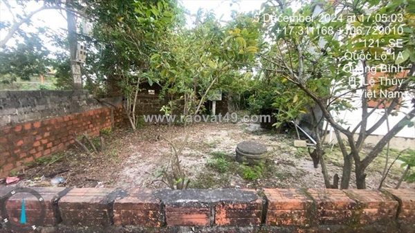 Bán đất thôn mốc thượng 2, xã hồng thủy, huyện lệ thủy, quảng bình.