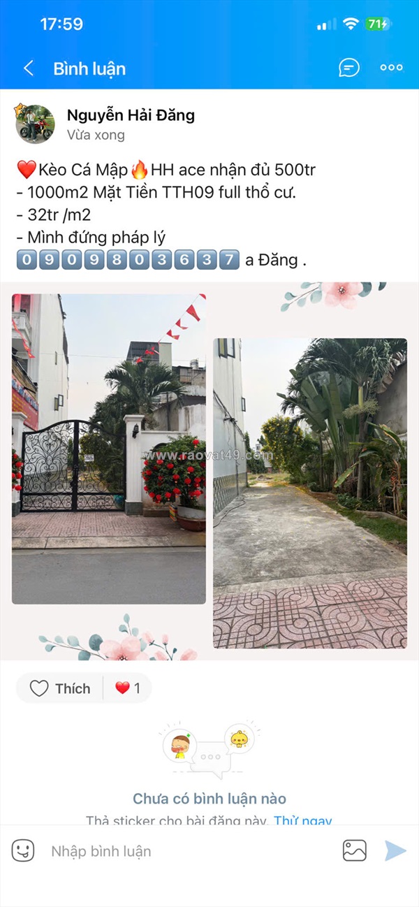 Bán lô đất full thổ cư tân thới hiệp, quận 12,tphcm