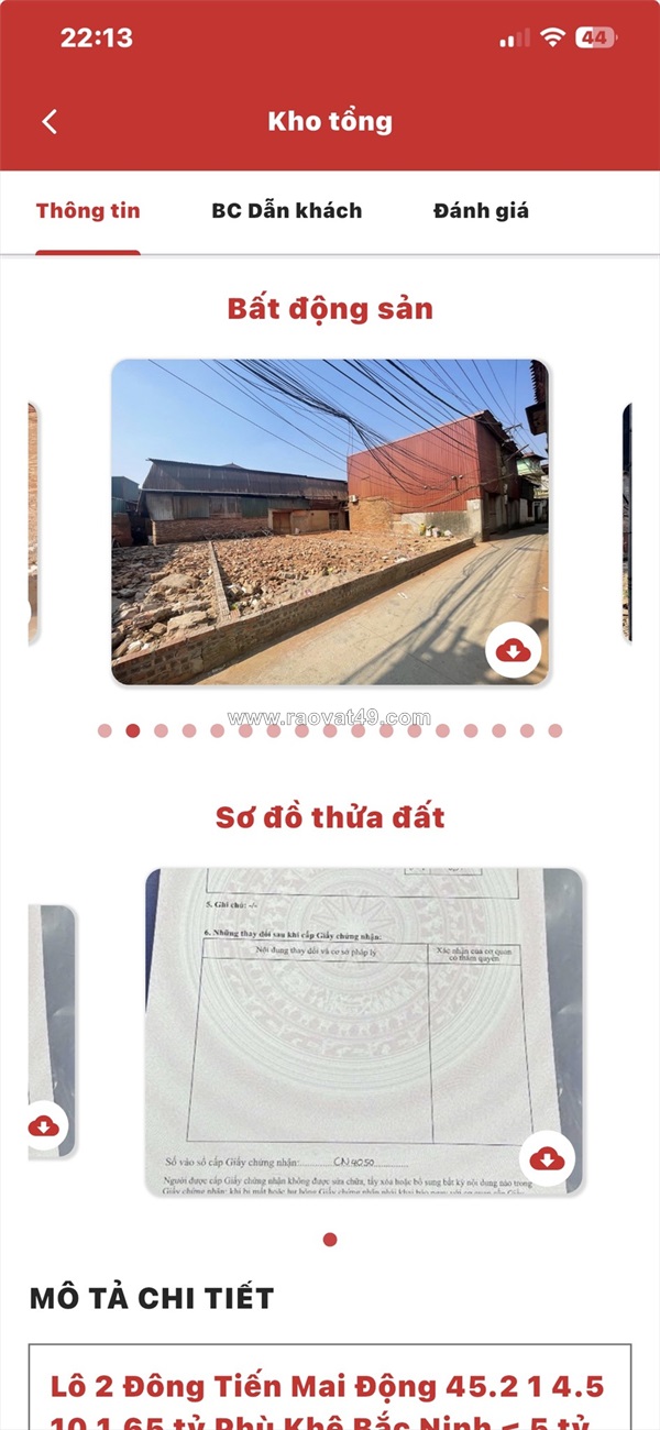 Bán nhanh 2 lô đất lo h1 đông tiến vuông góc đẹp 3 mặt tiền +lo 2h tại đông