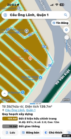 Bán siêu phẩm mtkd 40m đ.võ văn kiệt, p.cầu ông lãnh, quận 1 - ngang 15m*20m