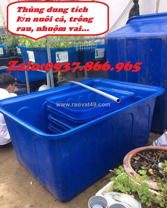 Bán thùng nguyên sinh 750l,thùng dung tích lớn đựng hải sản, thùng tròn nuôi hải sản