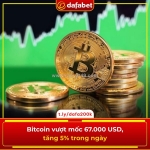 Bitcoin vượt mốc 67.000 usd, tăng gần 5% trong 24 giờ 🚀