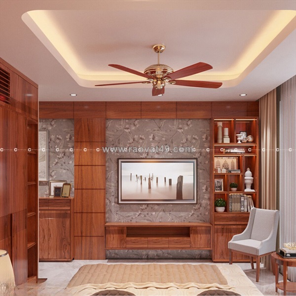 Bộ combo phòng ngủ gỗ gõ đỏ tự nhiên màu ấm cúng