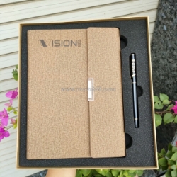 Bộ sổ bút quà tặng in logo thương hiệu