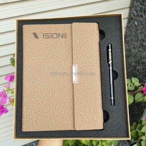 Bộ sổ bút quà tặng in logo thương hiệu