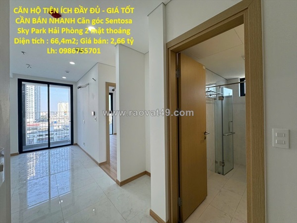 Căn hộ tiện ích đầy đủ - giá tốt cần bán nhanh căn góc sentosa sky park hải