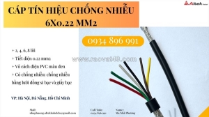 Cáp điều khiển chống nhiễu 4x0.22 phân phối ninh thuận, vũng tàu, hồ chí minh