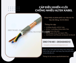 Cáp điều khiển rvvp, dvv/ sc 4x0.5, 4x0.75, 4x1, 4x1.5