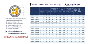 Cáp ngầm cvv/dsta 3xa+1xb z43 bộ quốc phòng