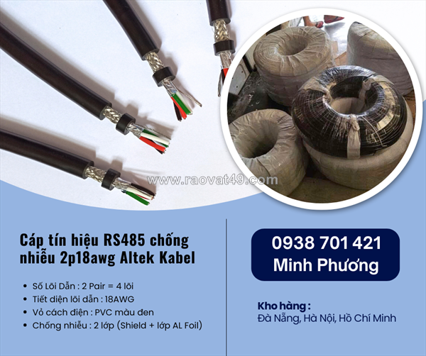 Cáp tín hiệu rs485 chống nhiễu 2pawg altek kabel tại đà nẵng, quảng ngãi, bình định