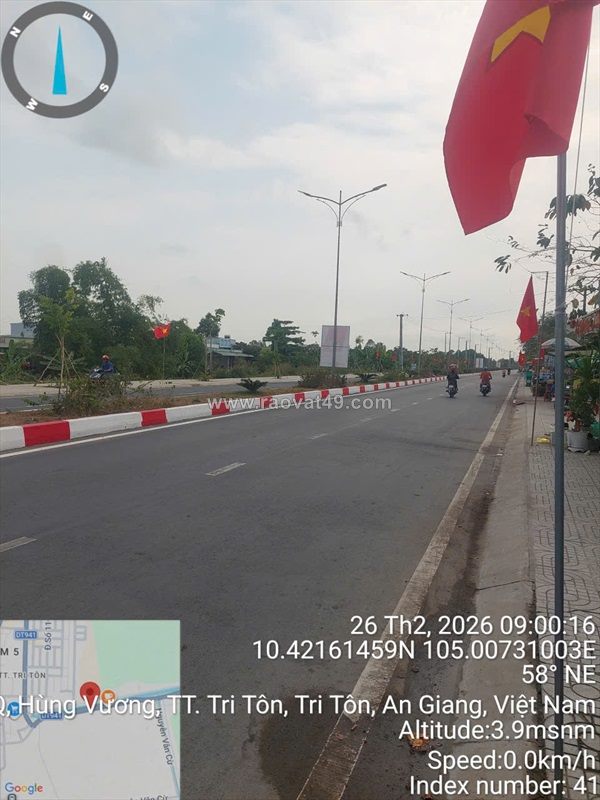 Chính chủ bán gấp lô đất mặt tiền đường nhựa 2 làn đường hùng vương