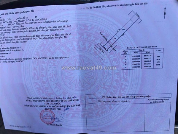 Chủ gởi mặt tiền tỉnh lộ 2, củ chi - gần ngã ba lê thị nửa – vị trí đẹp