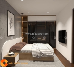 Combo phòng ngủ gỗ công nghiệp mdf bền đẹp cho căn hộ