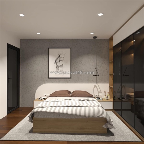 Combo phòng ngủ gỗ công nghiệp mdf bền đẹp cho căn hộ