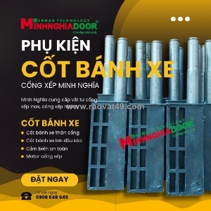 Cốt bánh xe cổng xếp thân cổng – phụ kiện nhỏ quyết định độ bền cả hệ cổng | minh nghĩa door