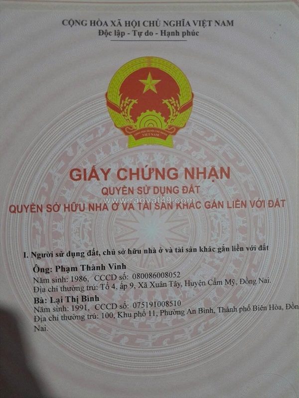 Đất chính chủ - vị trí đẹp gần đường 3/2 tt long hải, long điền - bà rịa vũng