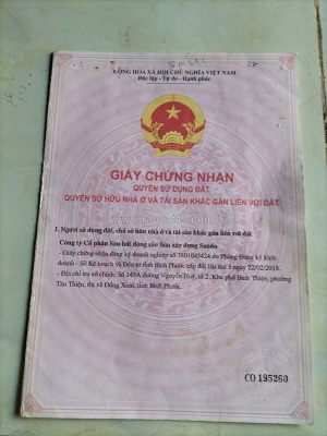 Đất đẹp – giá đầu tư  – cần bán nhanh lô đất tại xã tiến hưng,tp.đồng xoài,