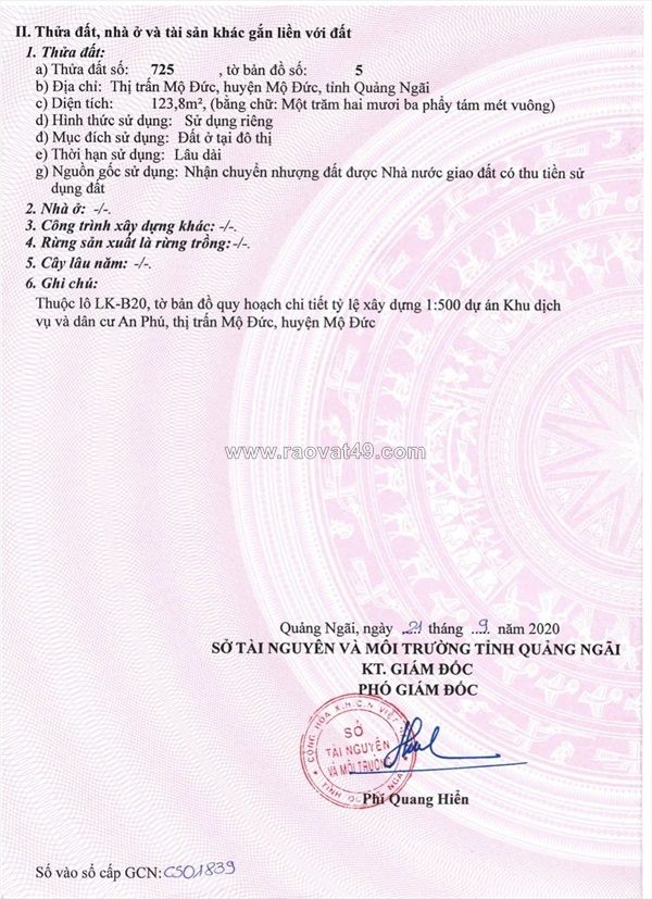 Đất đẹp- giá tốt cần bán nhanh đất mặt tiền đường nguyễn nghiêm rộng nhất thị