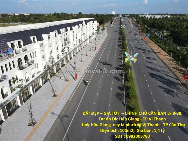 Đất đẹp – giá tốt  – chính chủ cần bán lk 8-38, dự án dic hậu giang - tp vị