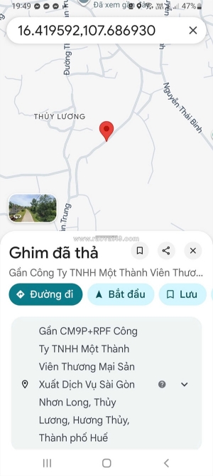 Đất vị trí đẹp – chính chủ cần bán đất tại đường bùi huy bích, phường phú bài, hương thủy, tt. huế.