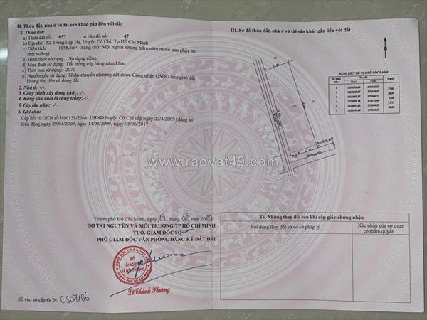 Đất vị trí đẹp  - giá tốt cần bán nhanh 3 lô đất 2 mặt tiền tại huyện củ chi,