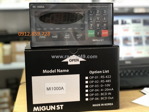 Đầu cân điện tử migun mi1000a, xuất xứ hàn quốc