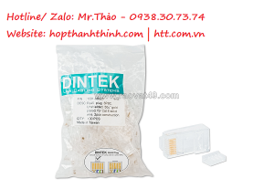 Đầu mạng rj45 2 mảnh cat6 dintek 1501-88028 – kết nối chuẩn, bền & truyền tín hiệu ổn định