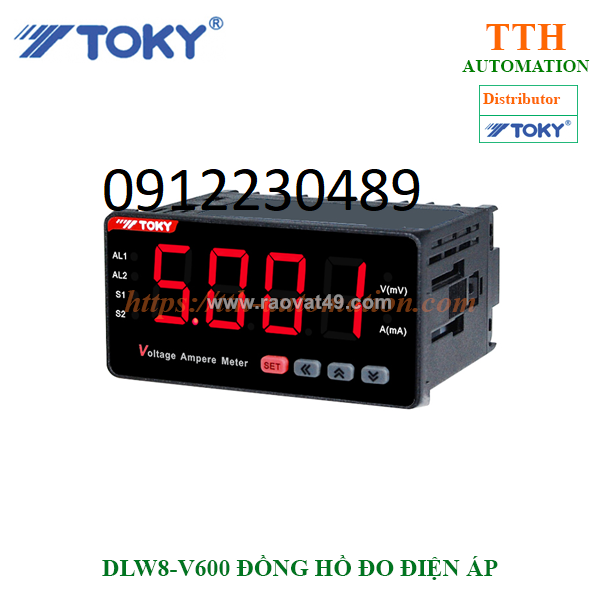 Dlw8-v600 đồng hồ đo điện áp toky 48h*96w*73l(mm)