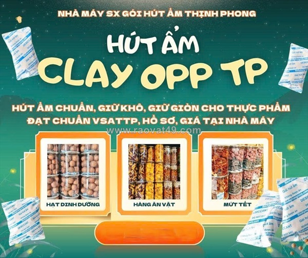 Đồ ăn vặt, bánh mứt dễ ỉu? đã dùng gói hút ẩm chưa?