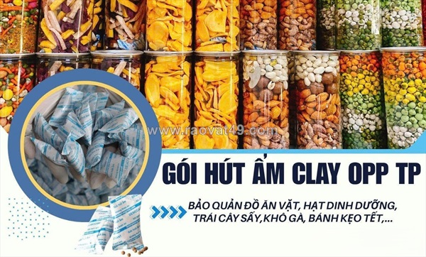 Đồ ăn vặt, bánh mứt dễ ỉu? đã dùng gói hút ẩm chưa?