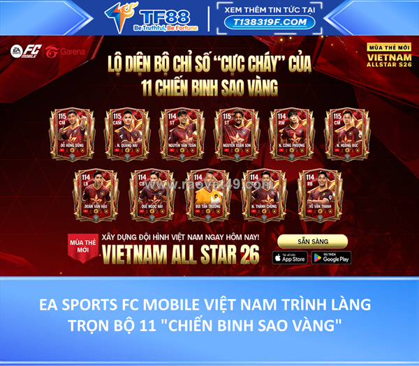 Ea sports fc mobile việt nam trình làng trọn bộ 11