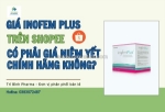 Giá inofem plus trên shopee có phải giá niêm yết chính hãng không