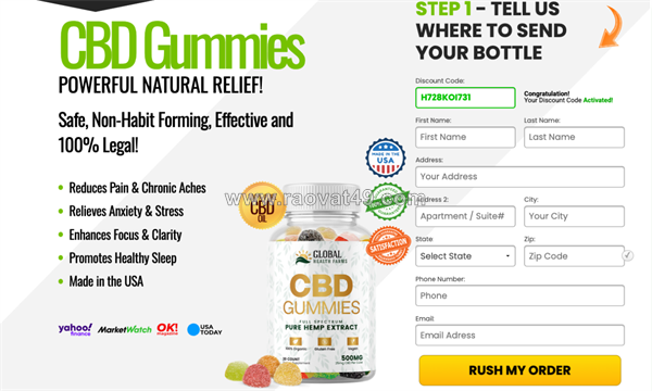 Global health farms cbd gummies reviews 2026: what american users say