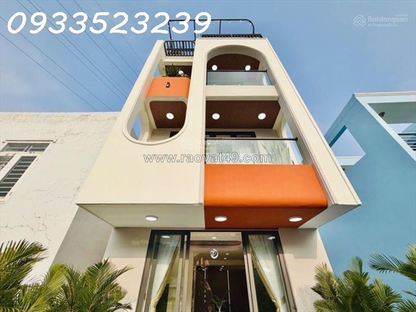 Hẻm xe hơi thông - 1 căn ra mặt tiền đường số 10- nhà 5 tầng dt 4x13m gò vấp -