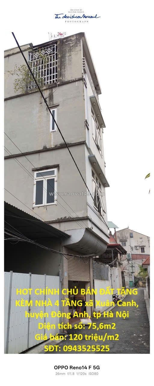 Hot chính chủ bán đất tặng kèm nhà 4 tầng  - vị trí đẹp tại huyện đông anh, tp