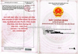 Hot đất đẹp- đầu tư là sinh lời cần bán nhanh lô đất tiềm năng tại huyện phú