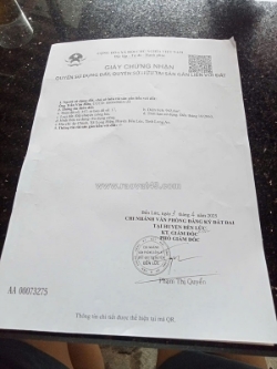 Hot hot - cần bán gấp lô đất tại xã long hiệp, huyện bến lức,  long an